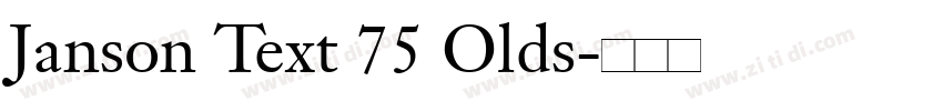 Janson Text 75 Olds字体转换
